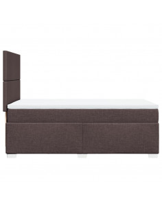 Giroletto a Molle con Materasso Marrone Scuro 90x200 cm Tessuto 2