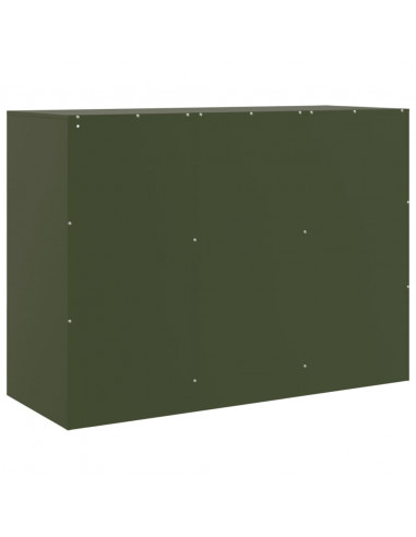 Credenza Verde Oliva 99x39x73 cm in Acciaio