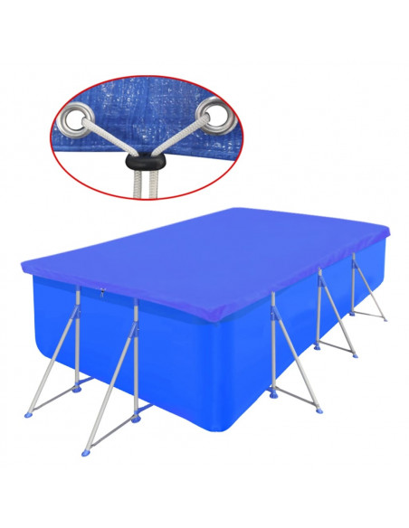 Copertura per Piscina Rettangolare 90g/mq 394 x 207 cm