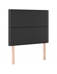 Giroletto a Molle con Materasso Nero 100x200 cm in Similpelle