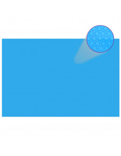 Copripiscina Rettangolare 600x400 cm in PE Blu 2