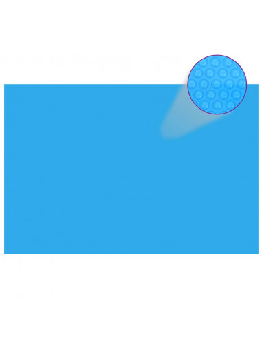 Copripiscina Rettangolare 600x400 cm in PE Blu