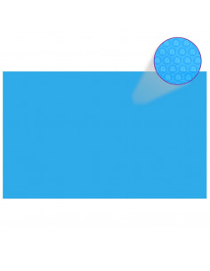 Copripiscina Rettangolare 800x500 cm in PE Blu 2