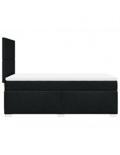 Giroletto a Molle con Materasso Nero 100x200 cm in Tessuto 2