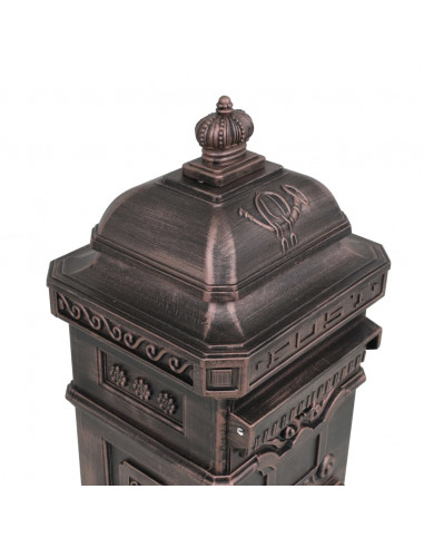 Cassetta della Posta in Alluminio Inossidabile Vintage Bronzo