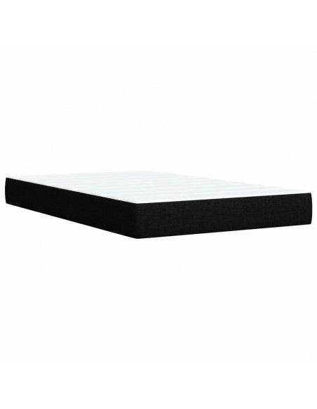 Giroletto a Molle con Materasso Nero 120x190 cm in Tessuto