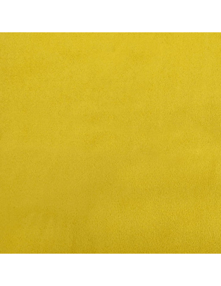 Divano a 3 Posti con Cuscini Giallo 180 cm in Velluto