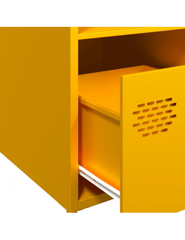 Credenza Giallo Senape 35x39x103,5 cm in Acciaio