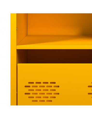 Credenza Giallo Senape 35x39x103,5 cm in Acciaio