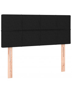 Giroletto a Molle con Materasso Nero 120x200 cm in Velluto