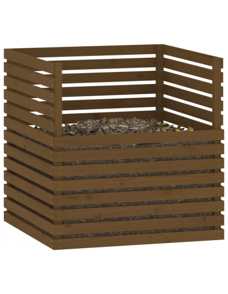 Compostiera Miele 100x100x102 cm in Legno Massello di Pino