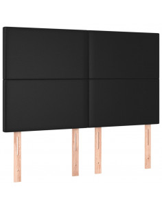 Giroletto a Molle con Materasso Nero 140x190 cm in Similpelle 2