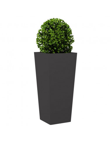 Fioriera da Giardino Nera 35x35x75 cm in Acciaio
