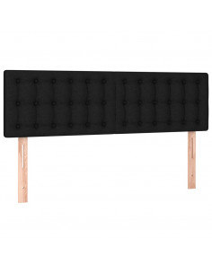 Giroletto a Molle con Materasso Nero 140x190 cm in Tessuto