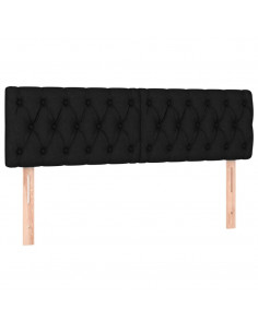 Giroletto a Molle con Materasso Nero 140x190 cm in Tessuto 2