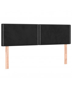 Giroletto a Molle con Materasso Nero 140x190 cm in Velluto