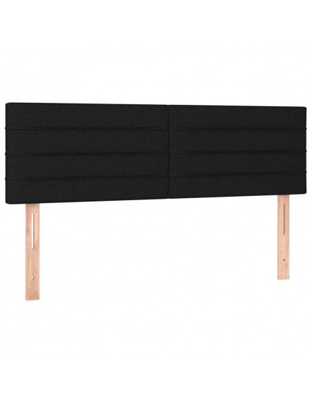 Giroletto a Molle con Materasso Nero 140x200 cm in Tessuto
