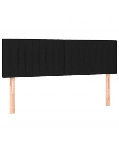 Giroletto a Molle con Materasso Nero 140x200 cm in Tessuto 2