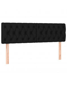 Giroletto a Molle con Materasso Nero 140x200 cm in Tessuto 2