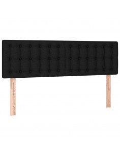 Giroletto a Molle con Materasso Nero 140x200 cm in Tessuto 2