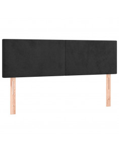 Giroletto a Molle con Materasso Nero 140x200 cm in Velluto