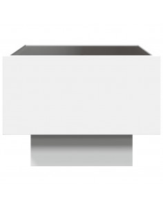 Comodino con LED Infinity Bianco 40x40x30 cm 2