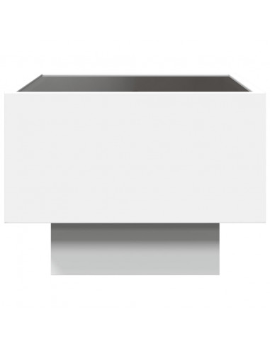 Comodino con LED Infinity Bianco 40x40x30 cm