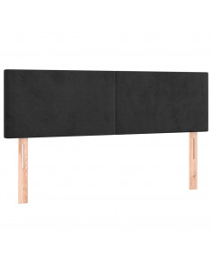 Giroletto a Molle con Materasso Nero 140x200 cm in Velluto