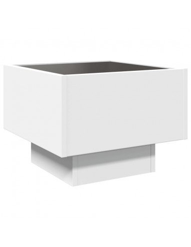 Comodino con LED Infinity Bianco 40x40x30 cm