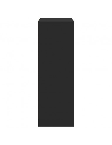 Credenza con LED Nera 72x34x100 cm in Legno Multistrato