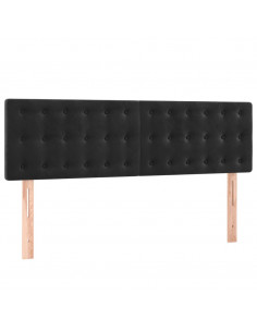 Giroletto a Molle con Materasso Nero 140x200 cm in Velluto 2