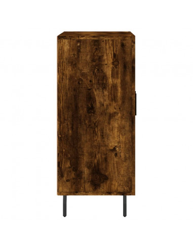Credenza Rovere Fumo 90x34x80 cm in Legno Multistrato