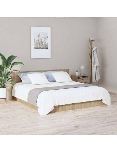 Testiera Letto Rovere Sonoma 200x1,5x80 cm in Legno Multistrato