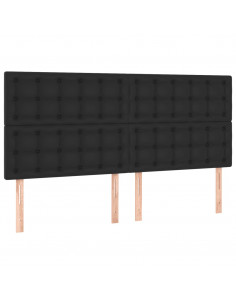 Giroletto a Molle con Materasso Nero 160x200 cm in Similpelle