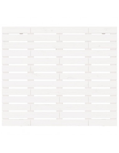 Testiera da Parete Bianca 81x3x91,5cm in Legno Massello di Pino