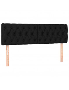 Giroletto a Molle con Materasso Nero 160x200 cm in Tessuto 2