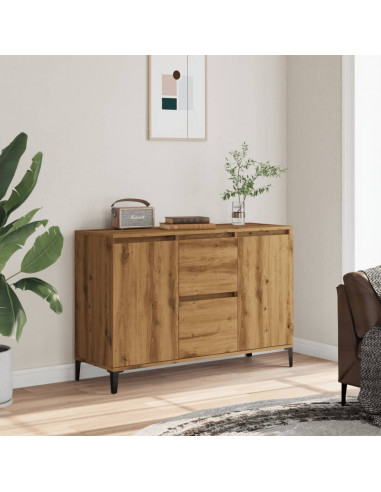 Credenza Rovere Artigianale 102x35x70 cm in Legno Multistrato