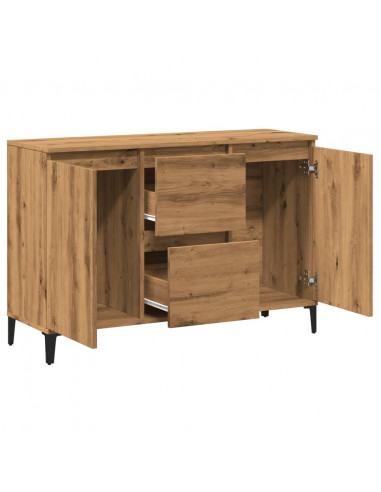 Credenza Rovere Artigianale 102x35x70 cm in Legno Multistrato
