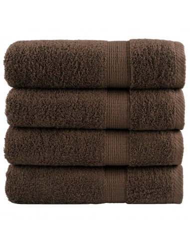 Asciugamani da Doccia 4 pz Grigi 70x140 cm 600gsm 100% Cotone