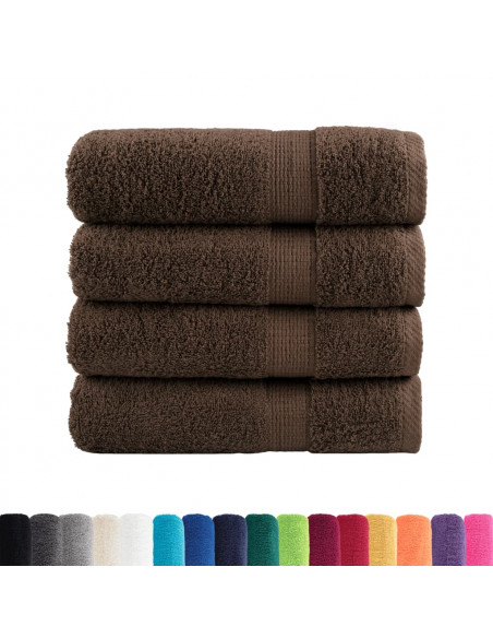 Asciugamani da Doccia 4 pz Grigi 70x140 cm 600gsm 100% Cotone
