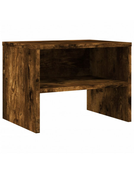 Comodino Rovere Fumo 40x30x30 cm Legno Multistrato