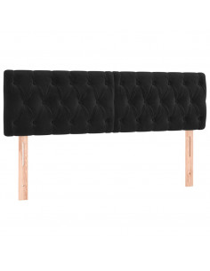 Giroletto a Molle con Materasso Nero 160x200 cm in Velluto 2