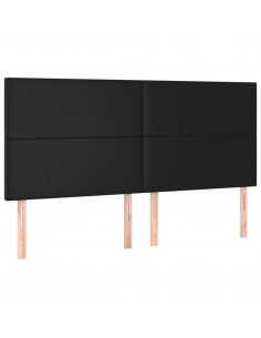 Giroletto a Molle con Materasso Nero 180x200 cm in Similpelle