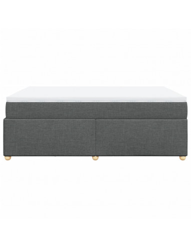 Giroletto a Molle con Materasso Grigio Scuro 160x200 cm Tessuto