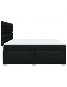 Giroletto a Molle con Materasso Nero 180x200 cm in Tessuto 2