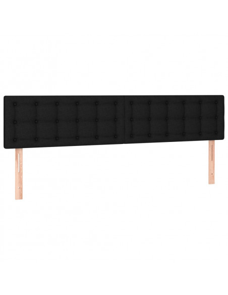 Giroletto a Molle con Materasso Nero 180x200 cm in Tessuto