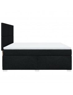 Giroletto a Molle con Materasso Nero 180x200 cm in Tessuto 2