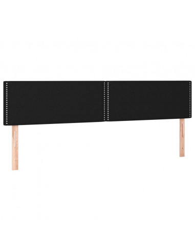 Giroletto a Molle con Materasso Nero 180x200 cm in Tessuto