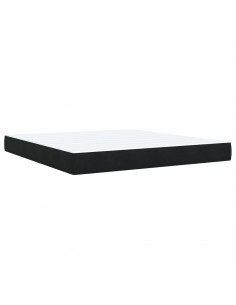 Giroletto a Molle con Materasso Nero 180x200 cm in Velluto