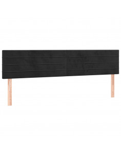 Giroletto a Molle con Materasso Nero 180x200 cm in Velluto 2